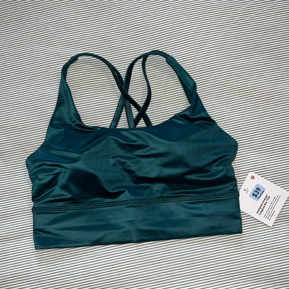 Lululemon Energy Longline Bra in Emerald Green NWT size 6